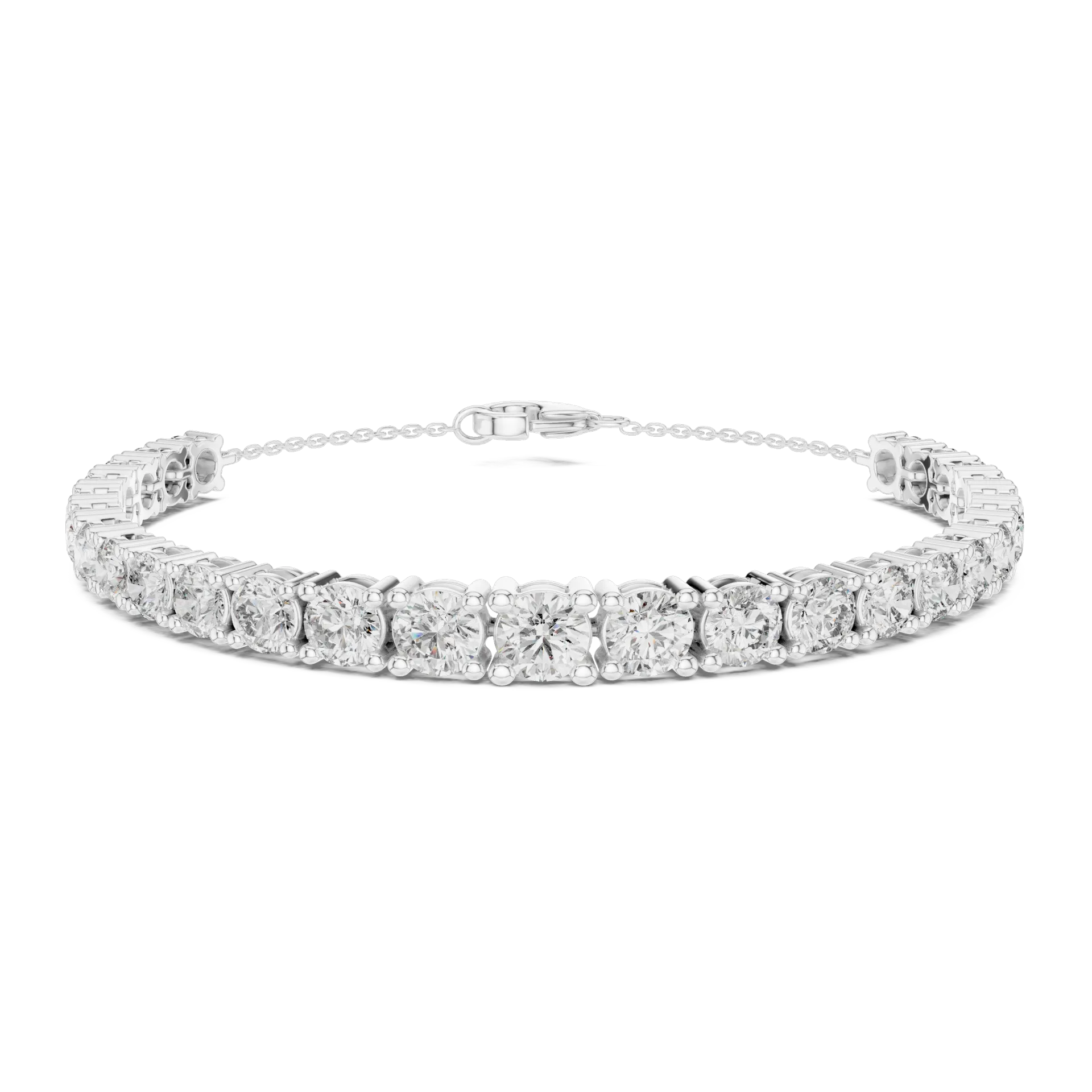 Graduated Collet Bar Diamond Bracelet