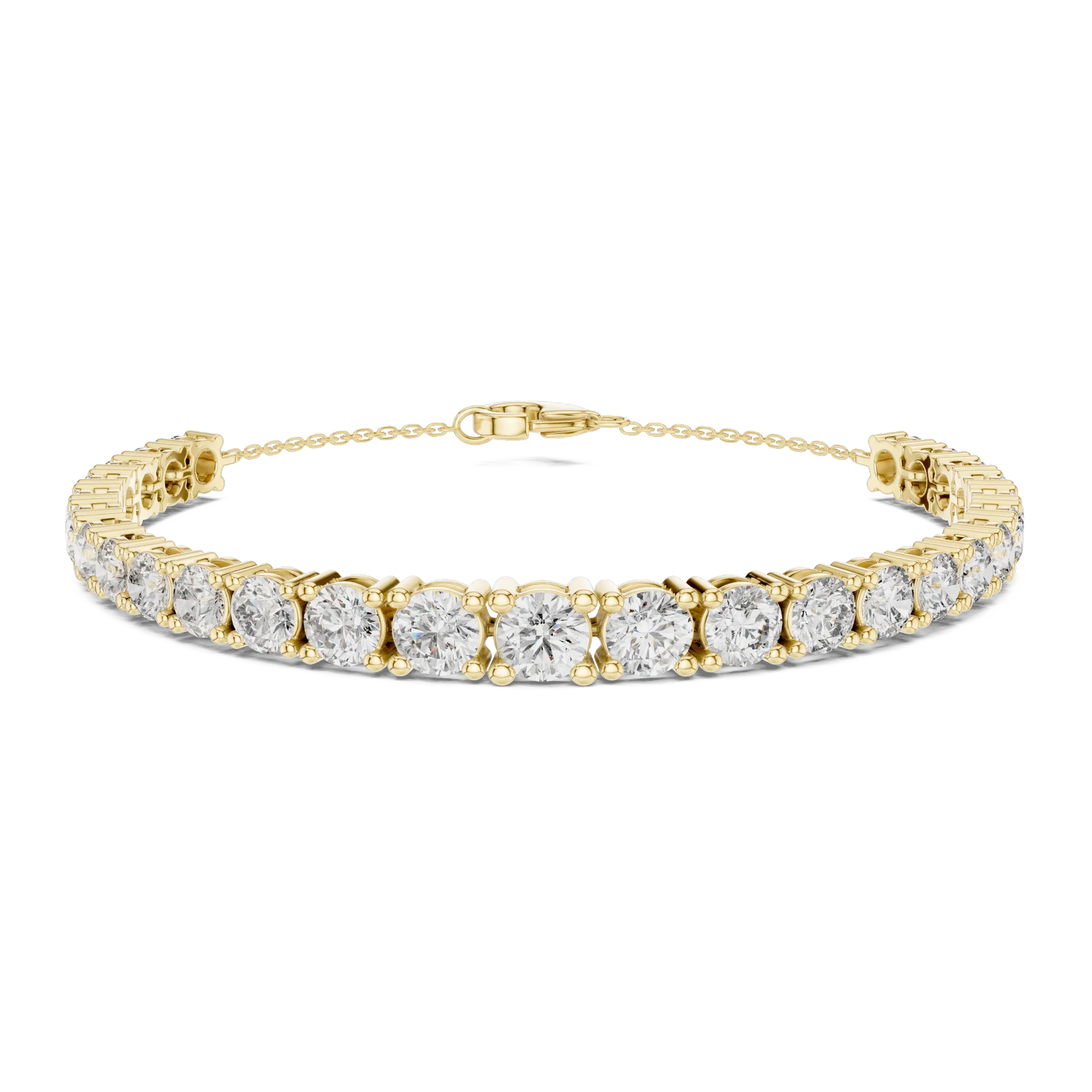 Graduated Collet Bar Diamond Bracelet