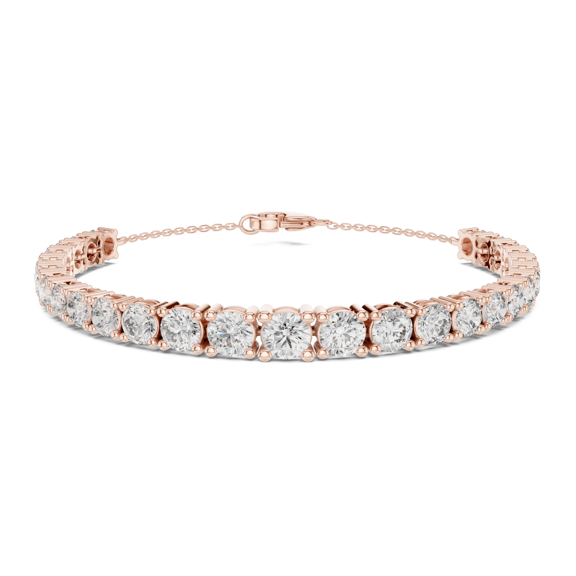 Graduated Collet Bar Diamond Bracelet