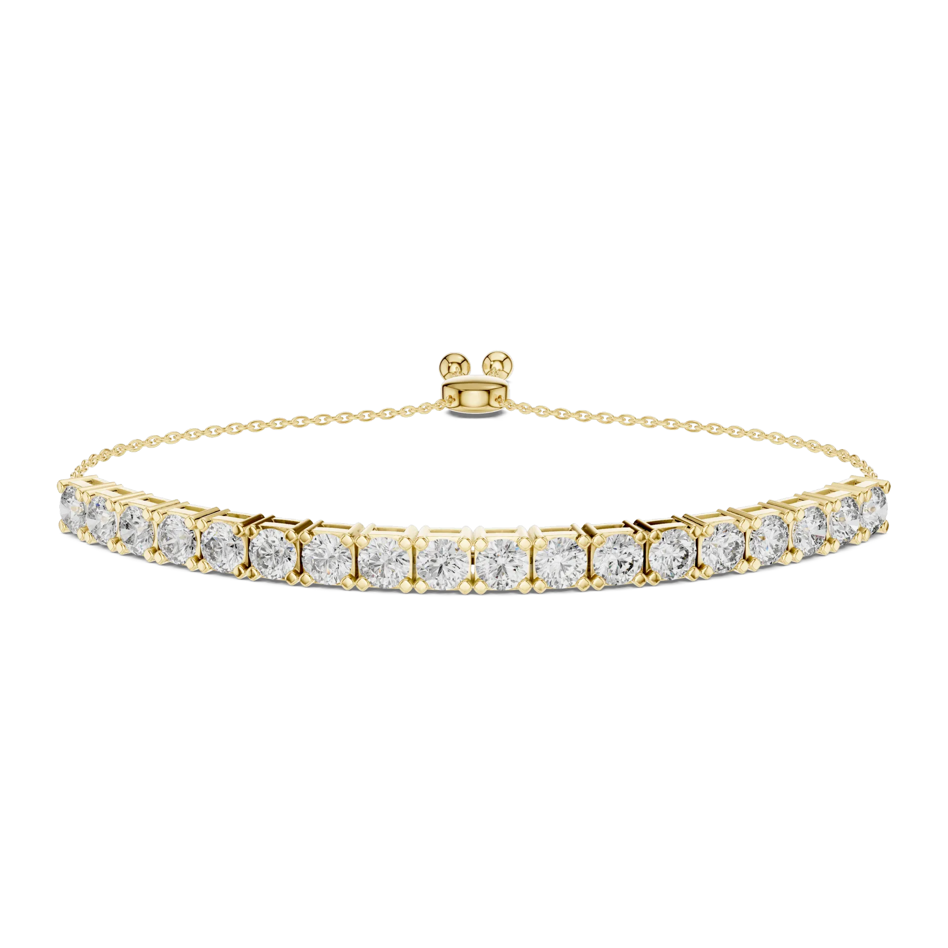 Adjustable Collet Bolo Diamond Bracelet