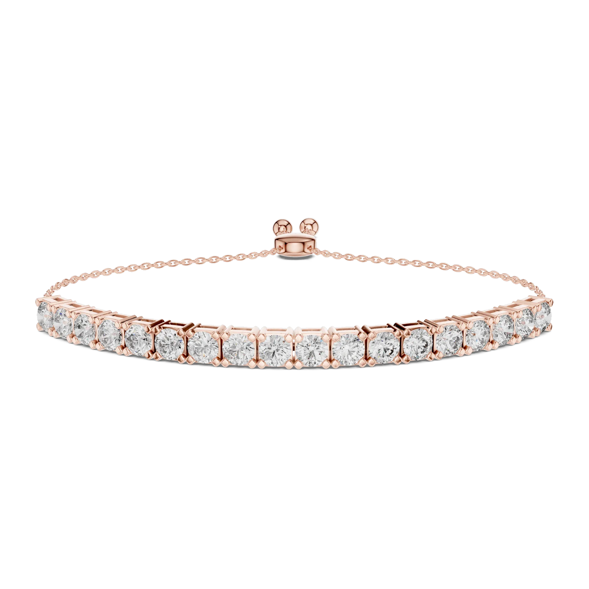 Adjustable Collet Bolo Diamond Bracelet