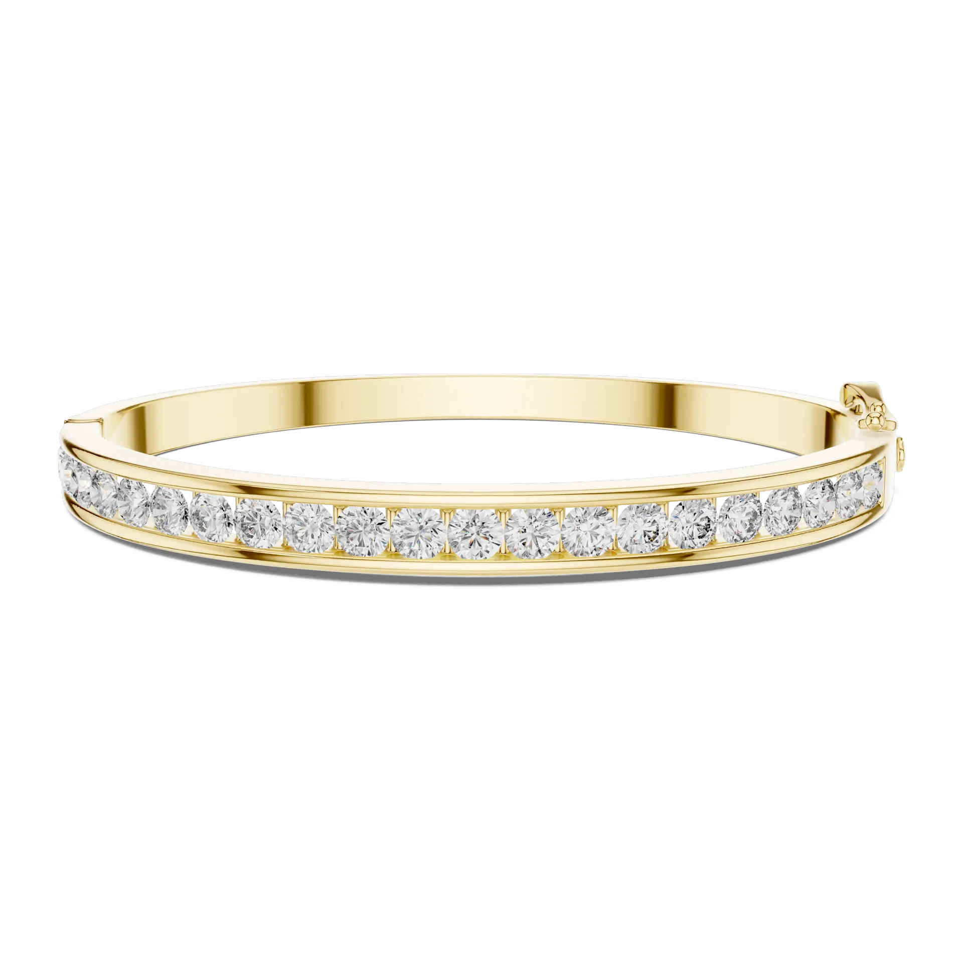 Bold Channel Set Diamond Bangle