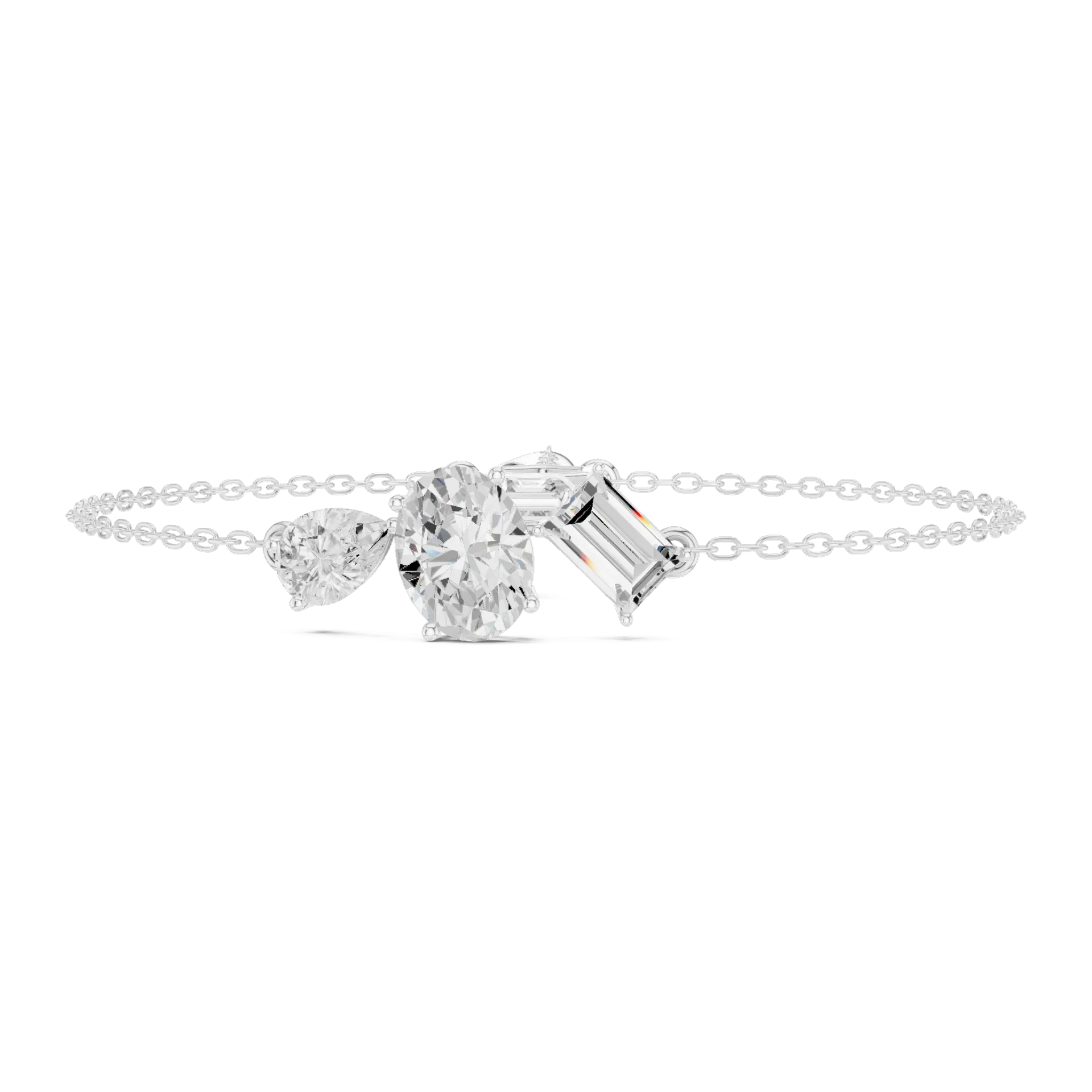 Multi Shape Cluster Chain Bracelet