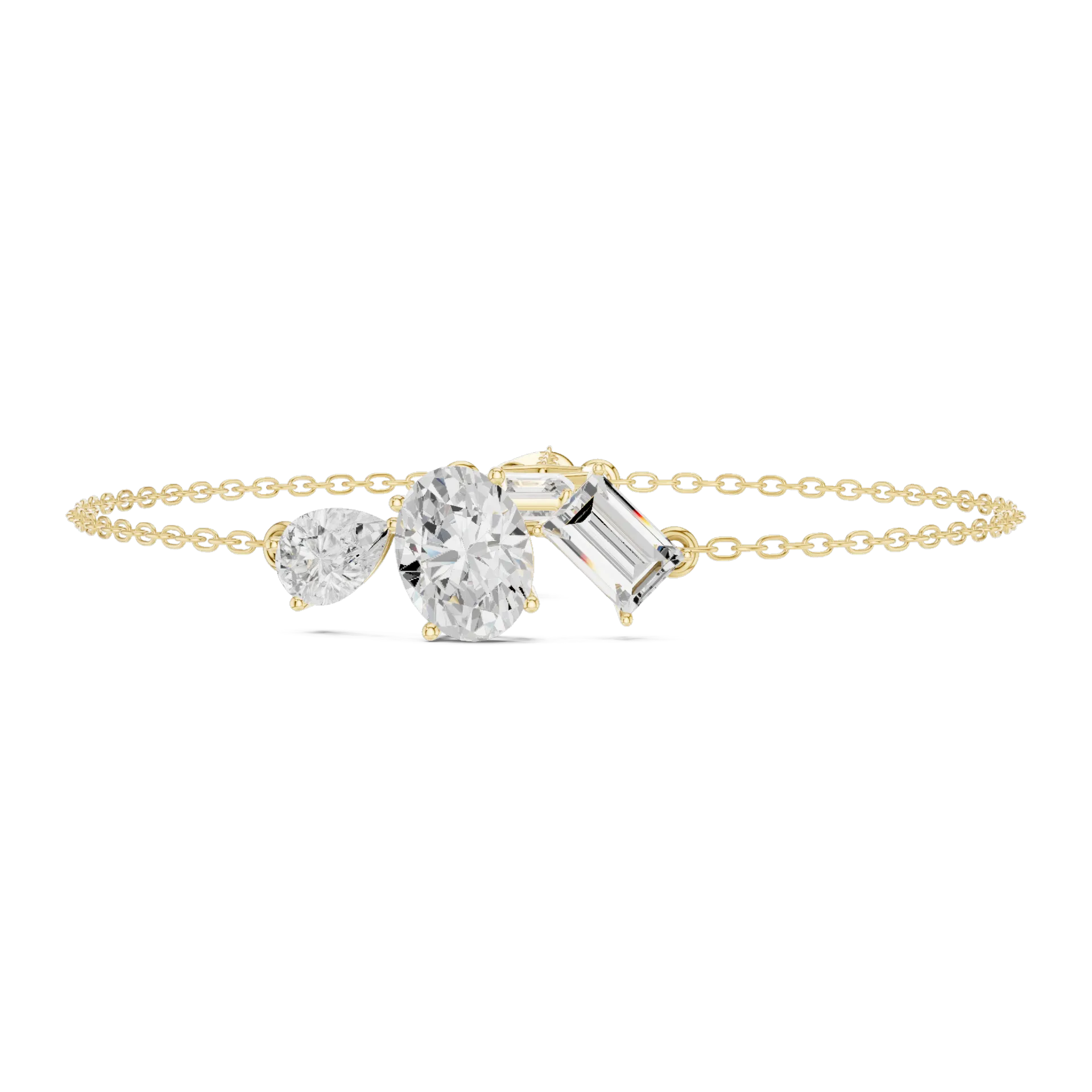 Multi Shape Cluster Chain Bracelet