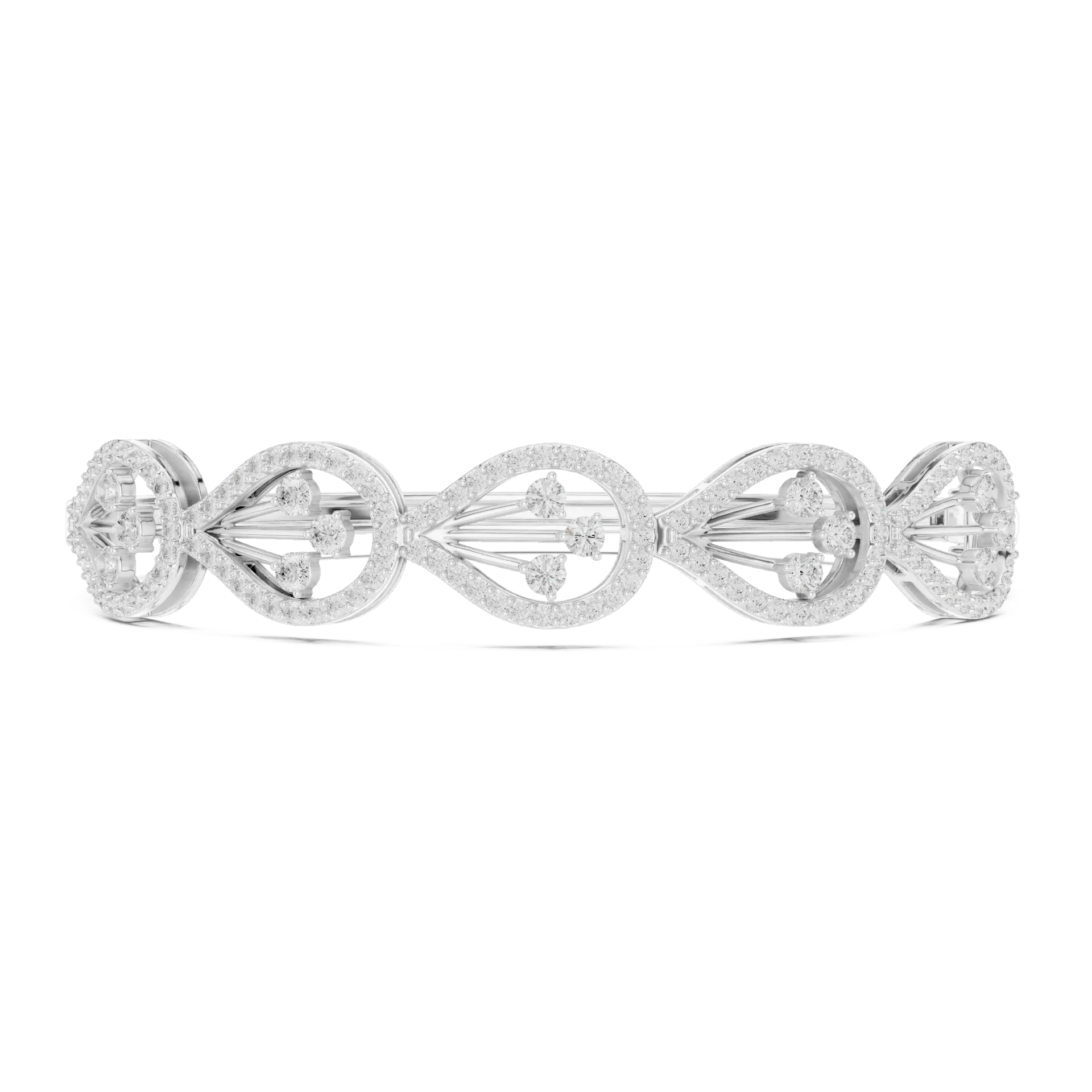Paisley Filigree Pavé Diamond Bangle