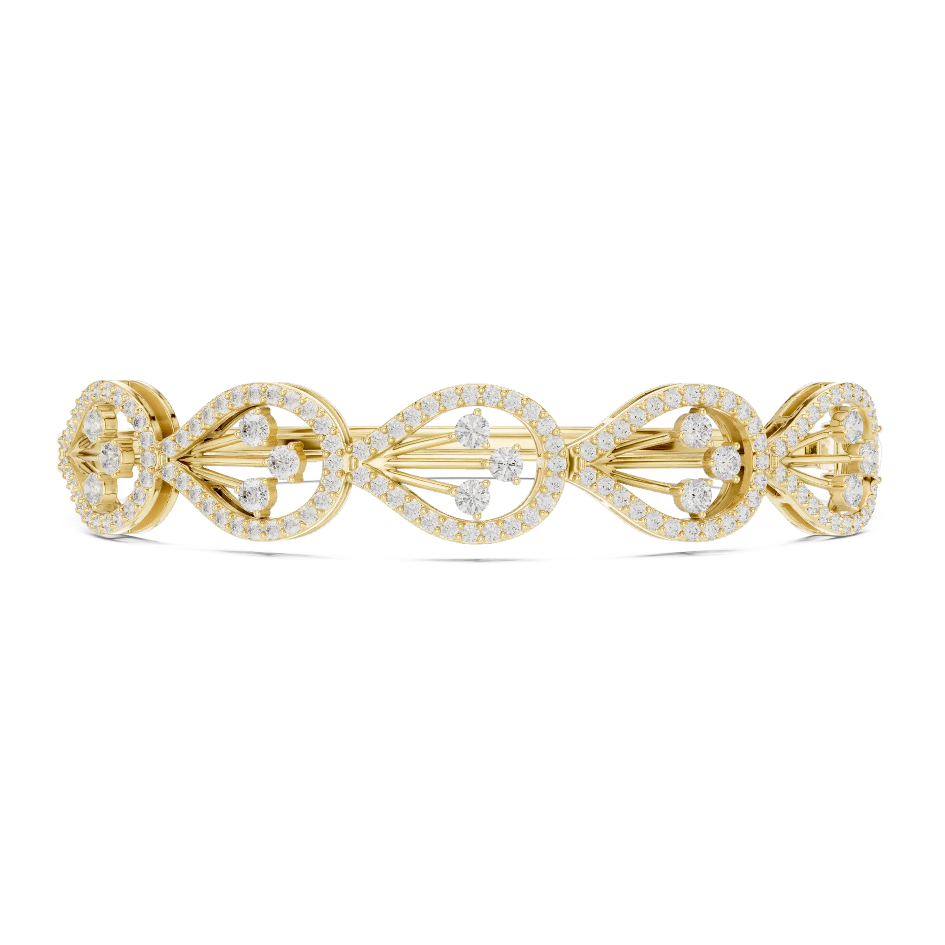 Paisley Filigree Pavé Diamond Bangle