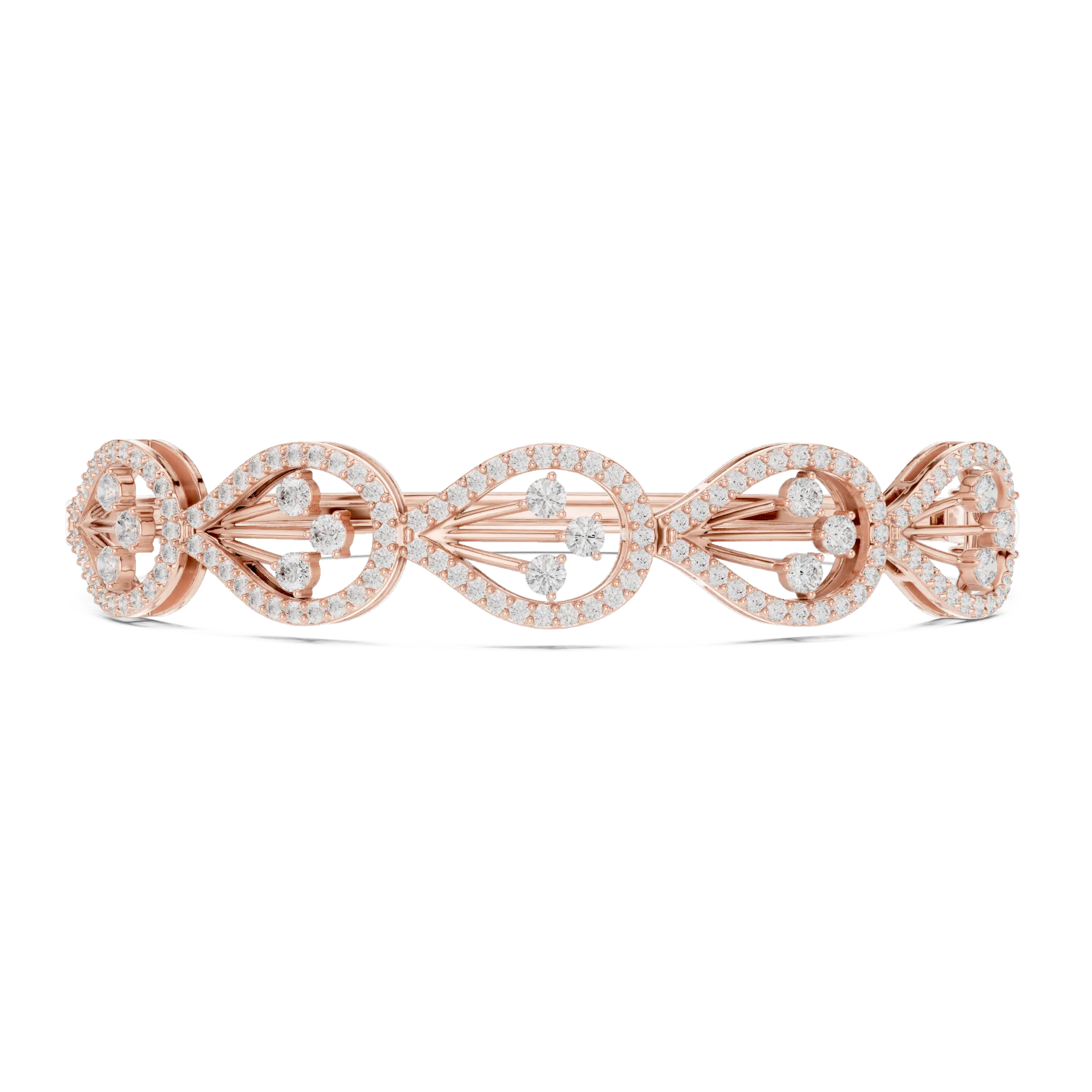 Paisley Filigree Pavé Diamond Bangle