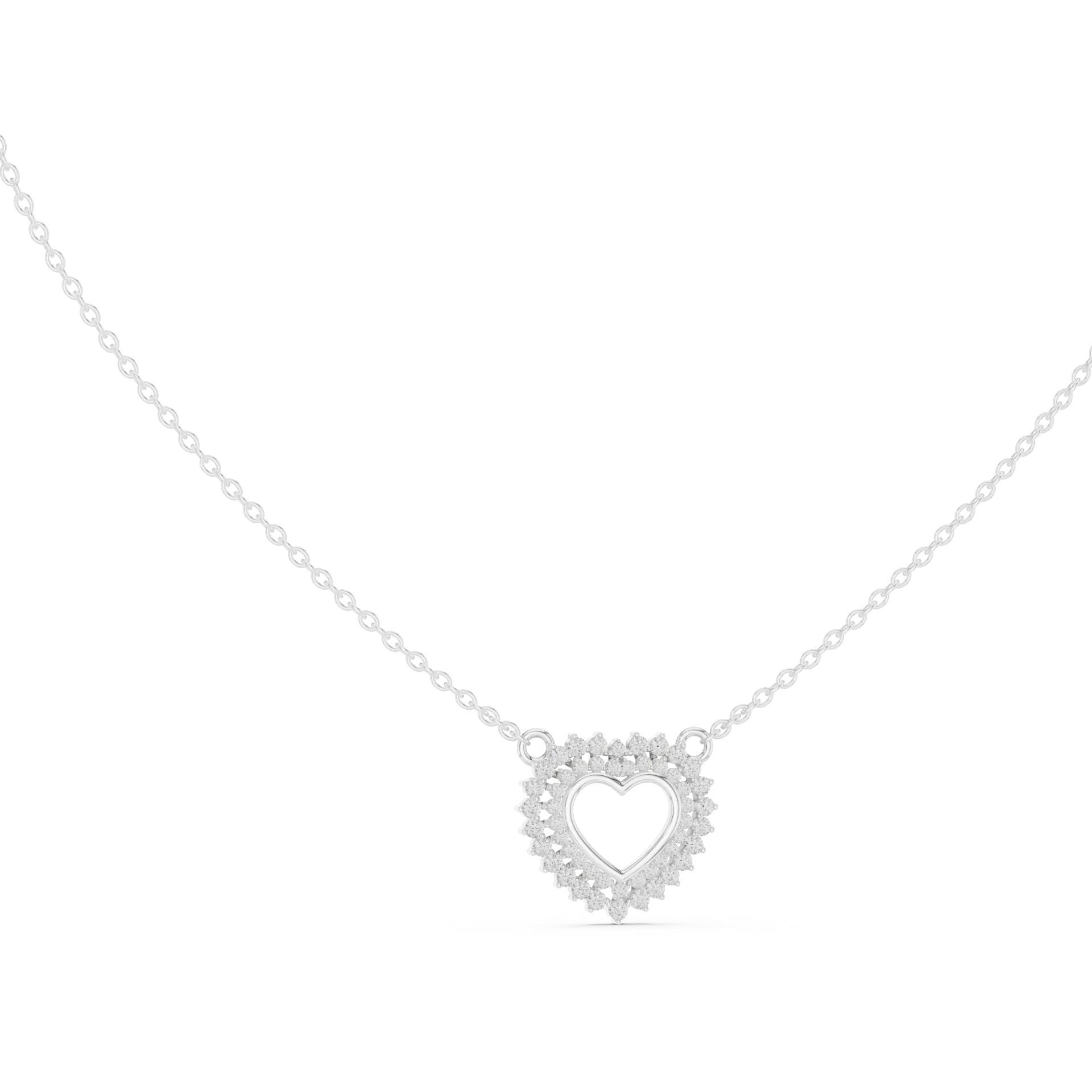 Amora Double Heart Halo Pendant