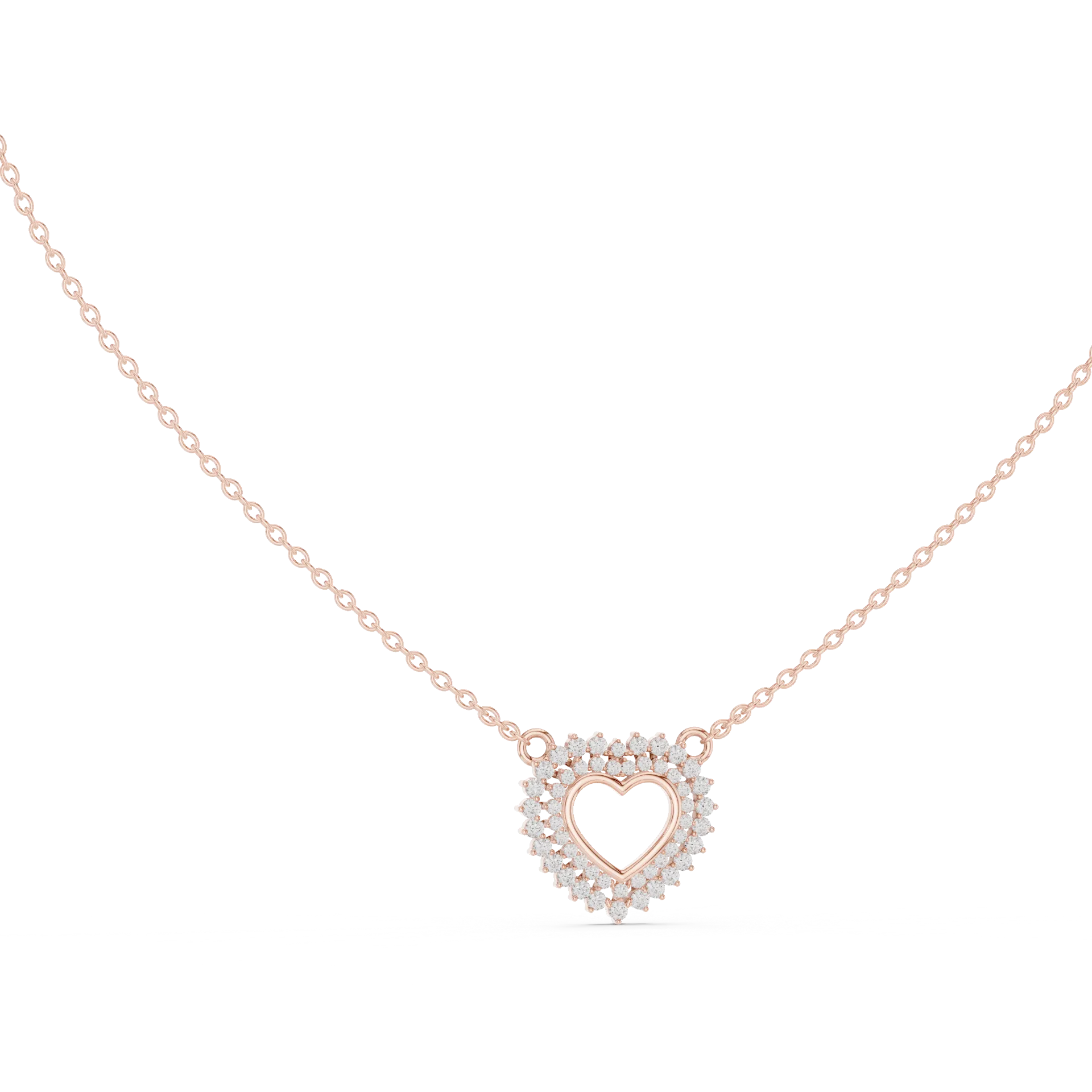 Amora Double Heart Halo Pendant