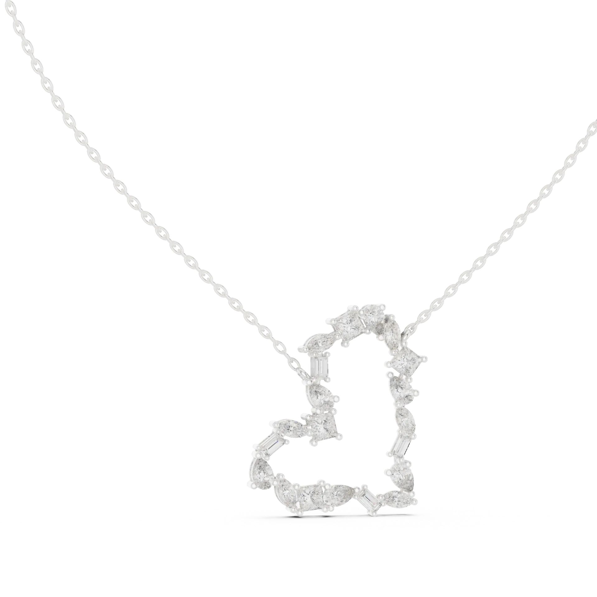 Sonata Multi Cut Heart Necklace