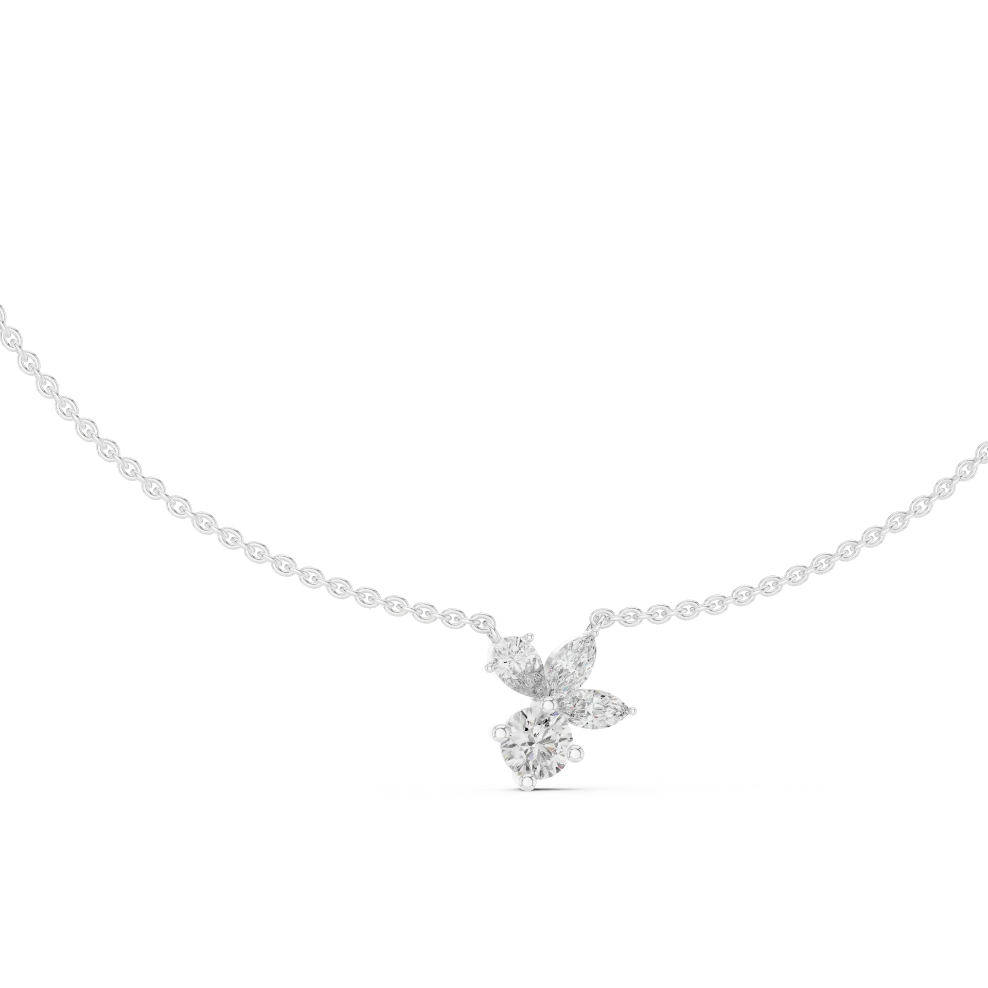 Zephyr Fancy Cut Butterfly Necklace