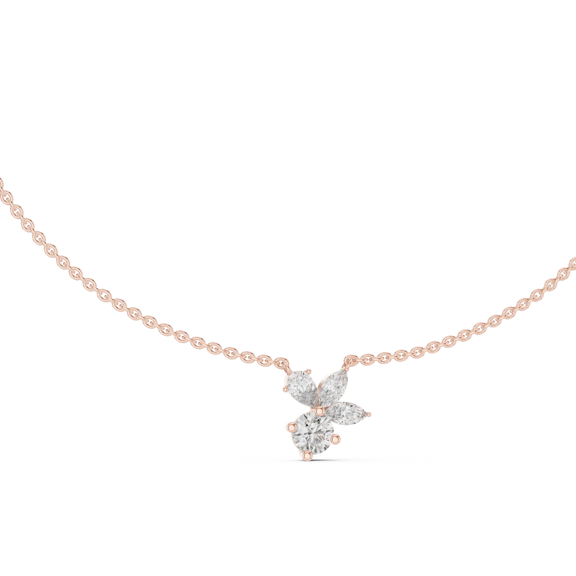 Zephyr Fancy Cut Butterfly Necklace