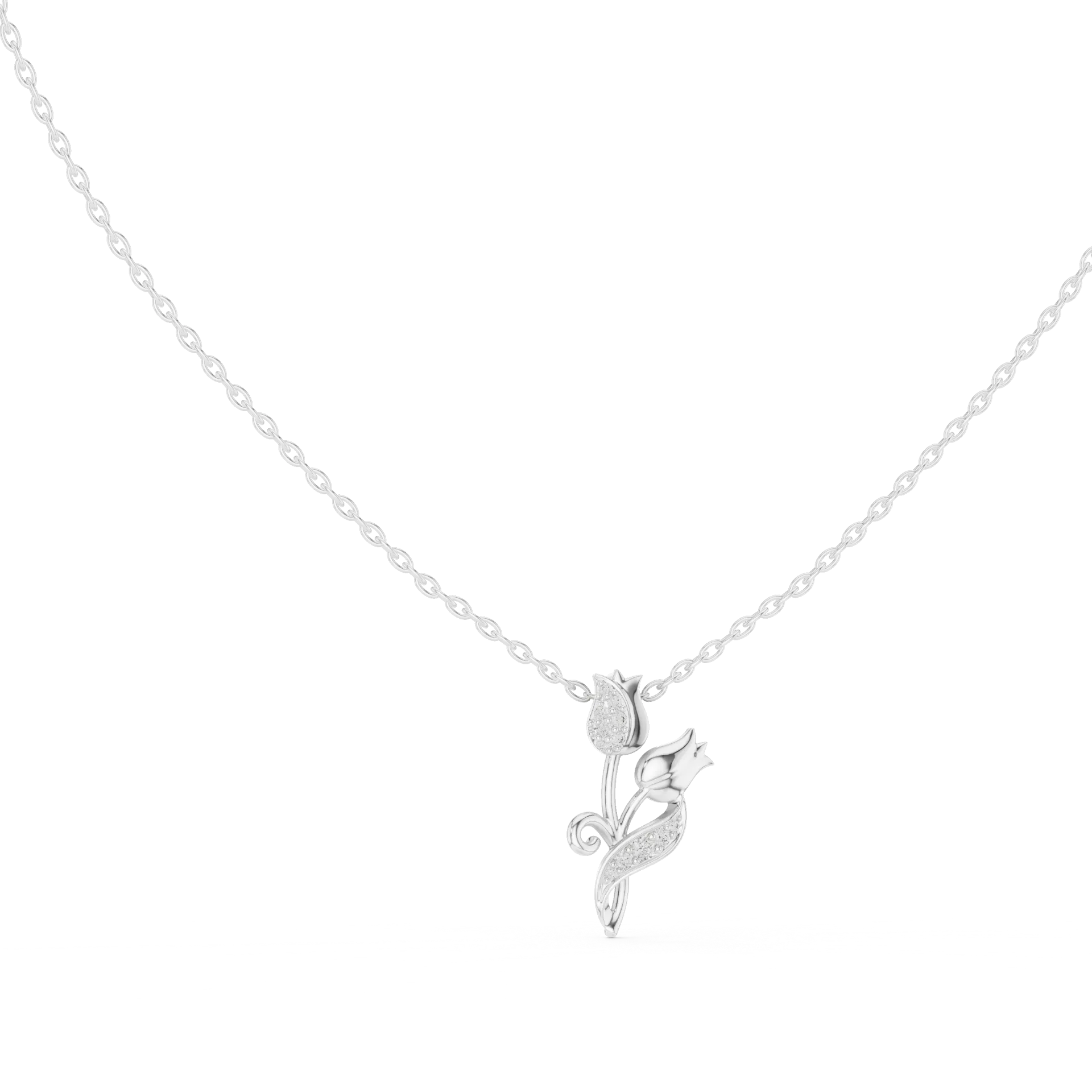 Florea Sculptured Botanical Blossom Pendant