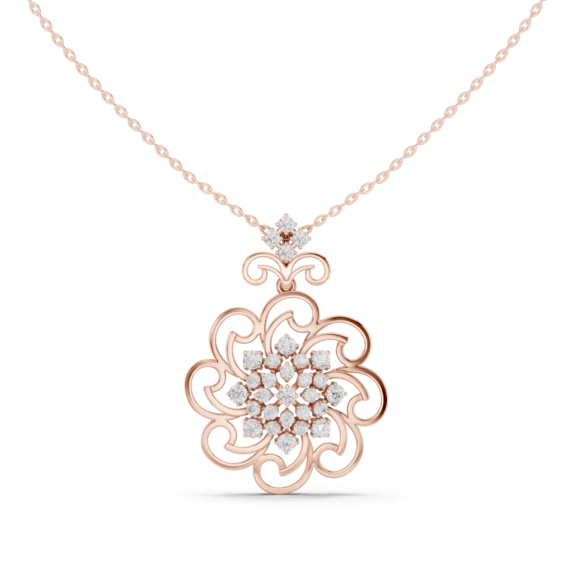 Vogue Tiered Spiral Fashion Pendant