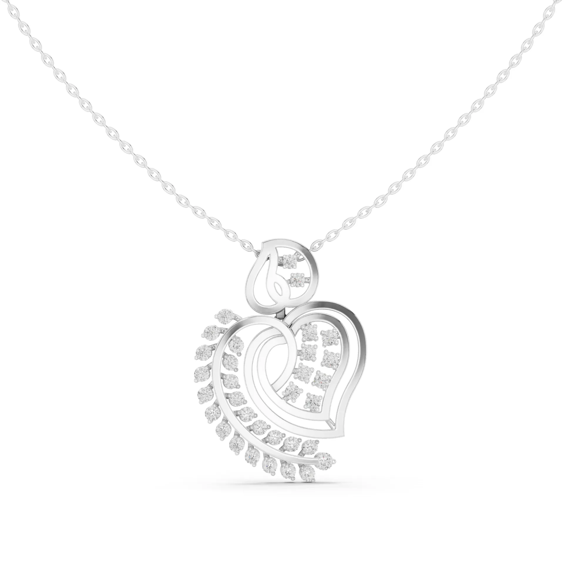 Vivienne Diamond Cluster Heart Pendant