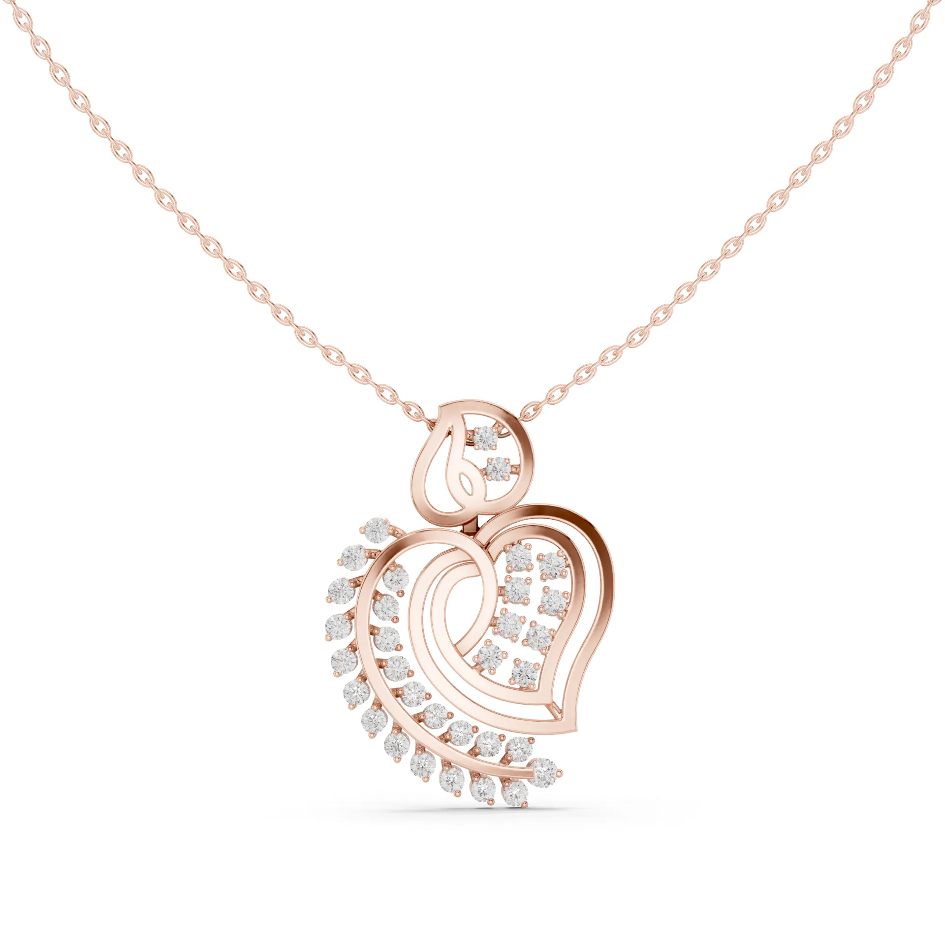 Vivienne Diamond Cluster Heart Pendant