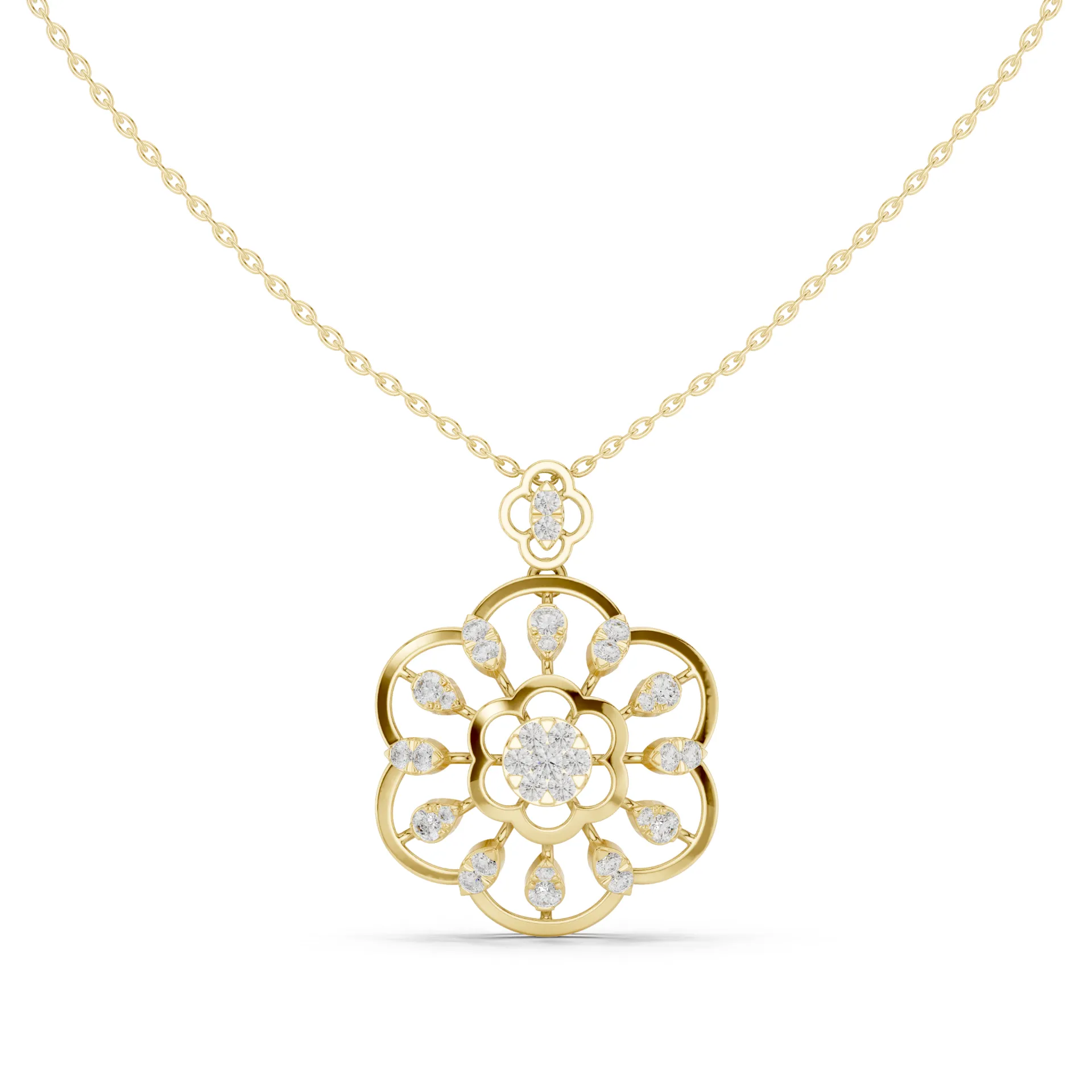 Solaria Openwork Sunburst Fashion Pendant