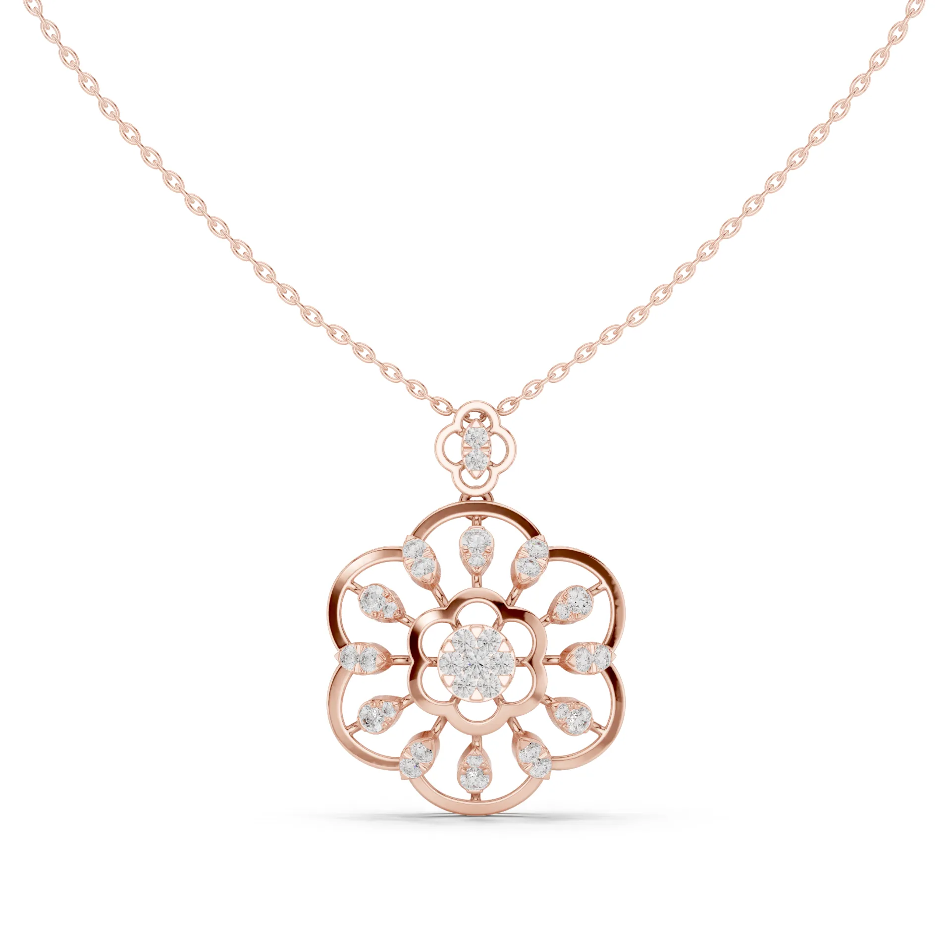 Solaria Openwork Sunburst Fashion Pendant