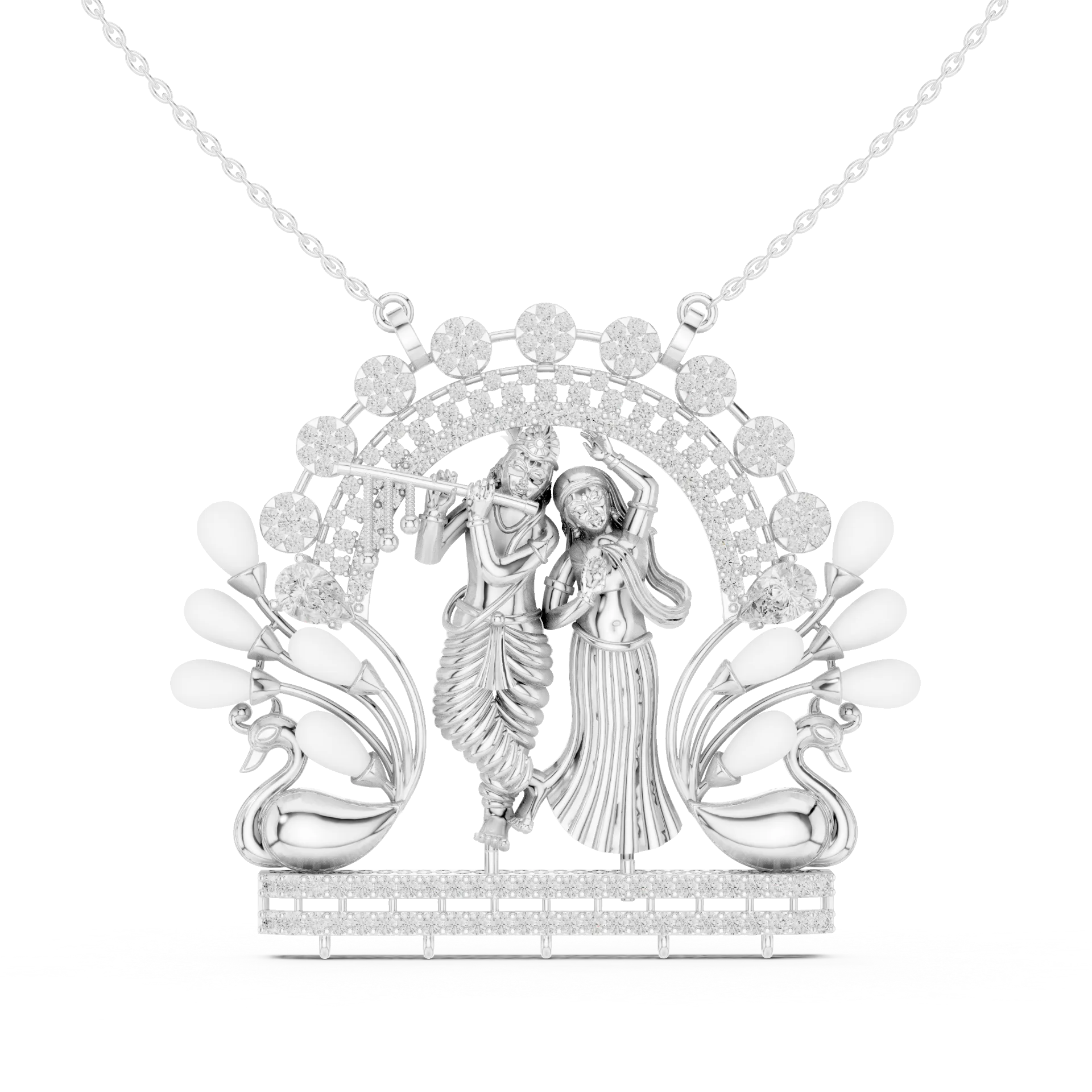 Radha Krishna Diamond Fashion Pendant