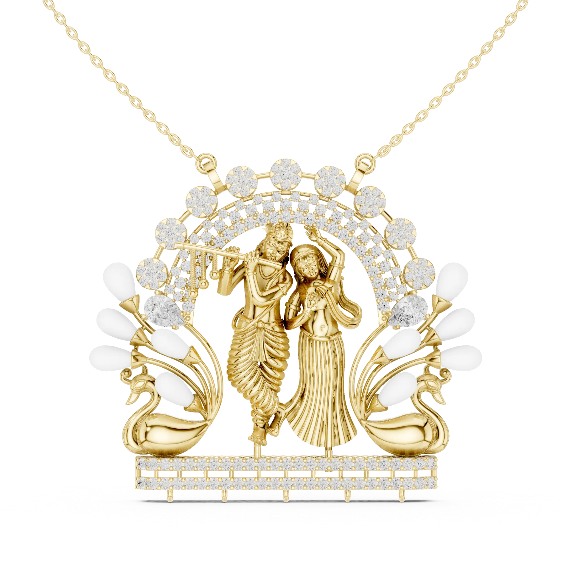 Radha Krishna Diamond Fashion Pendant