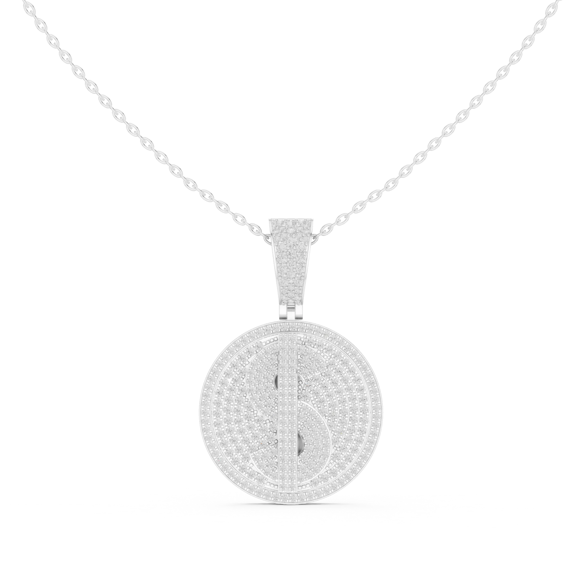 Dollar Medallion Diamond Fashion Pendant