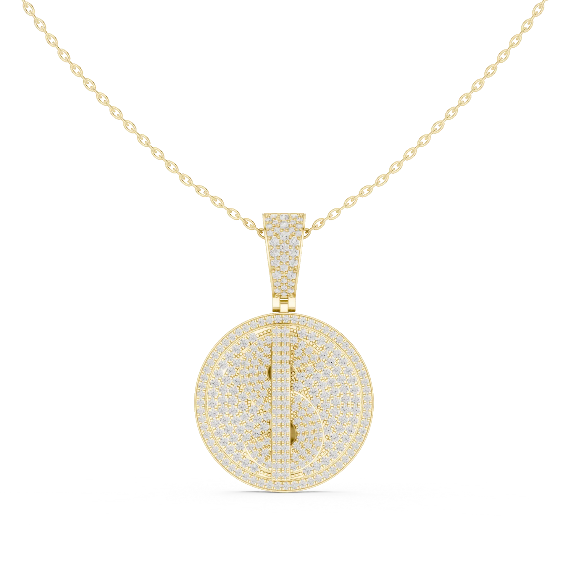 Dollar Medallion Diamond Fashion Pendant