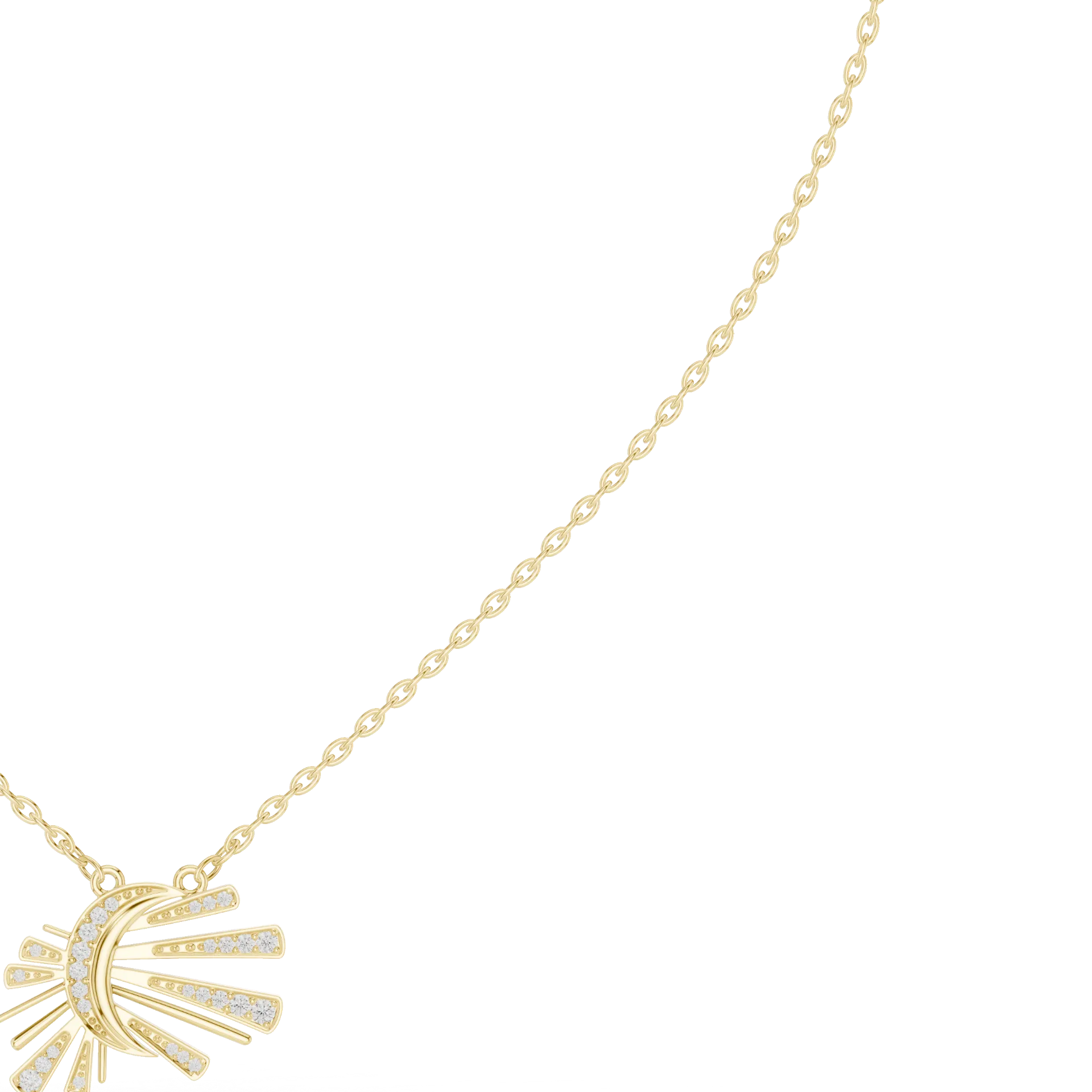 Fan Spray Diamond Fashion Pendant