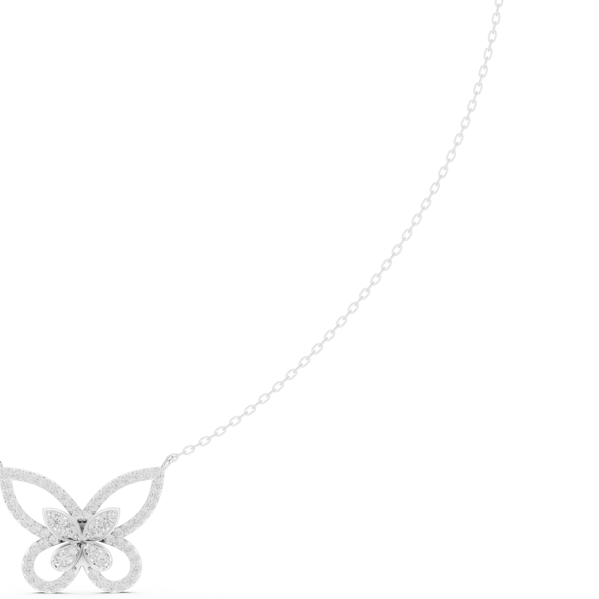 Butterfly Pavé Diamond Fashion Pendant