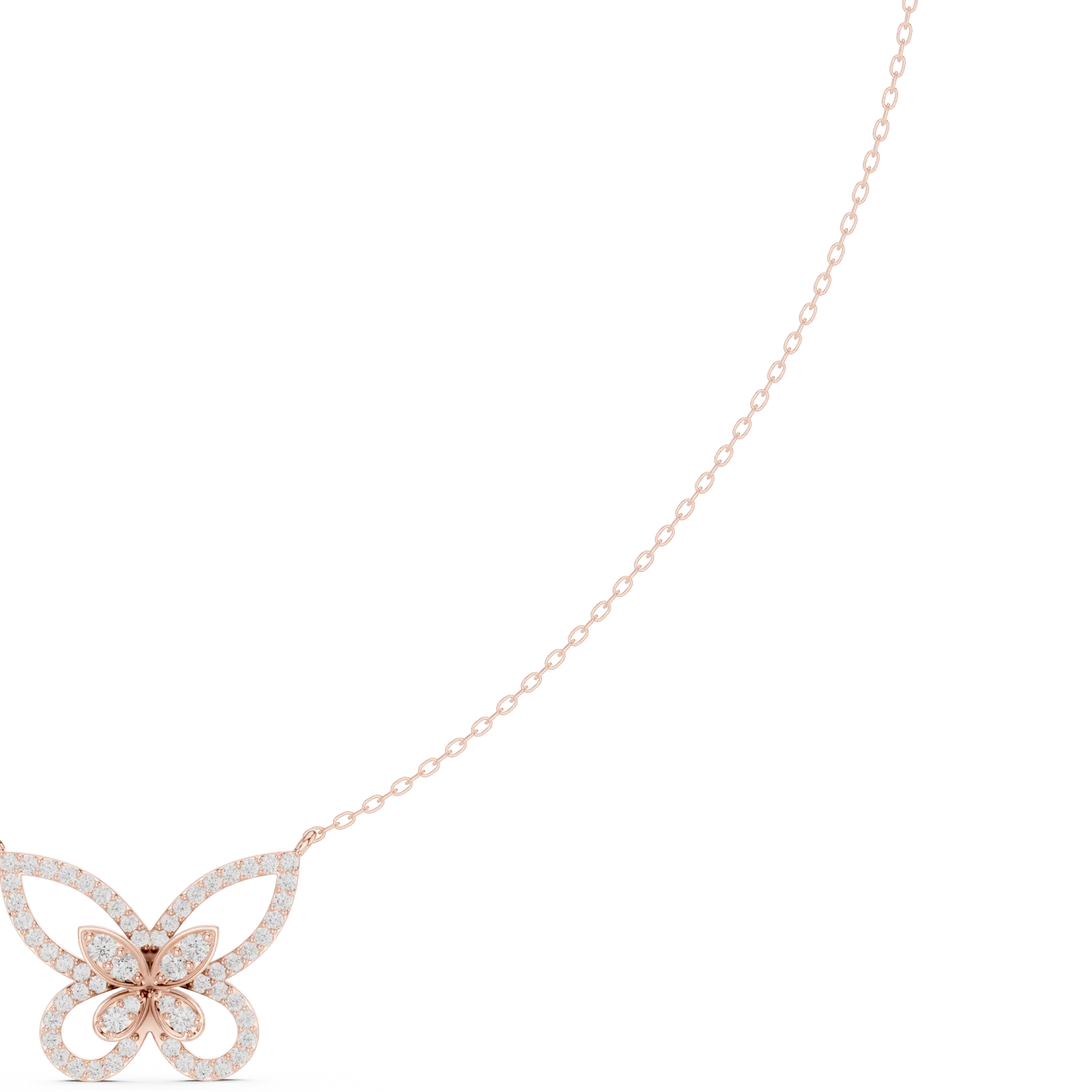 Butterfly Pavé Diamond Fashion Pendant