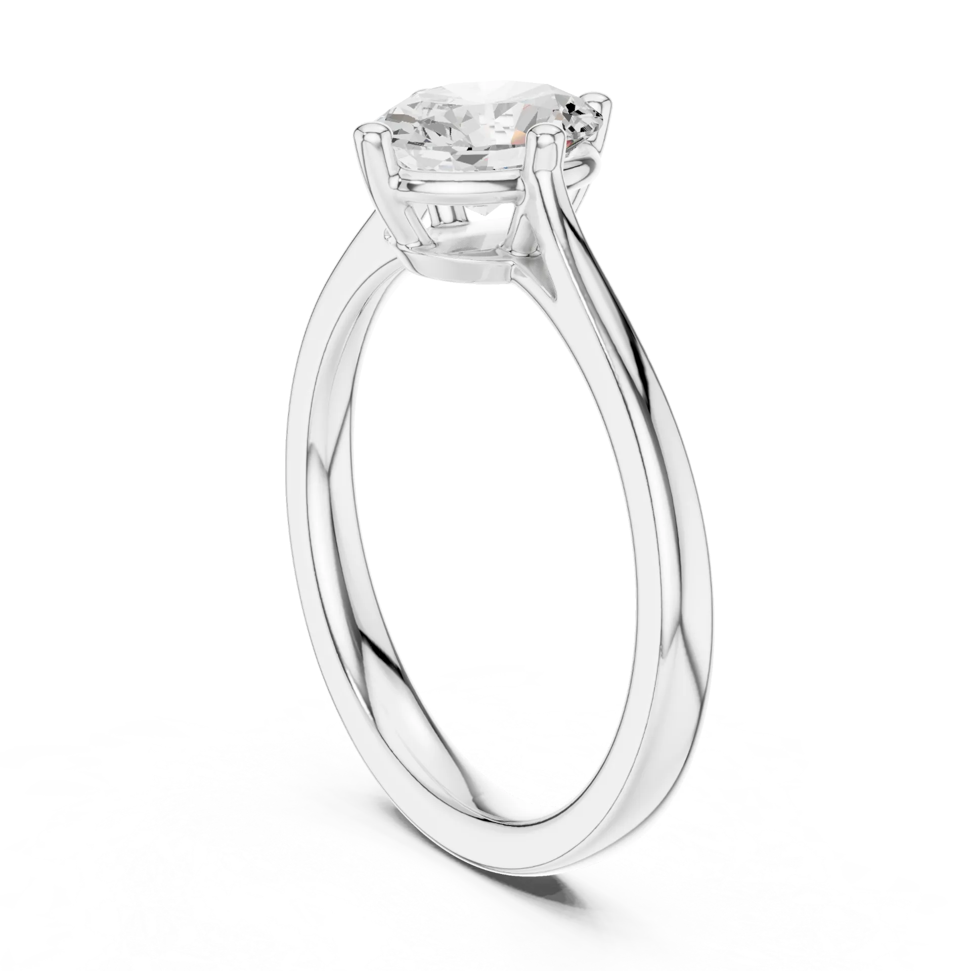 Elysian Oval Diamond Solitaire Ring