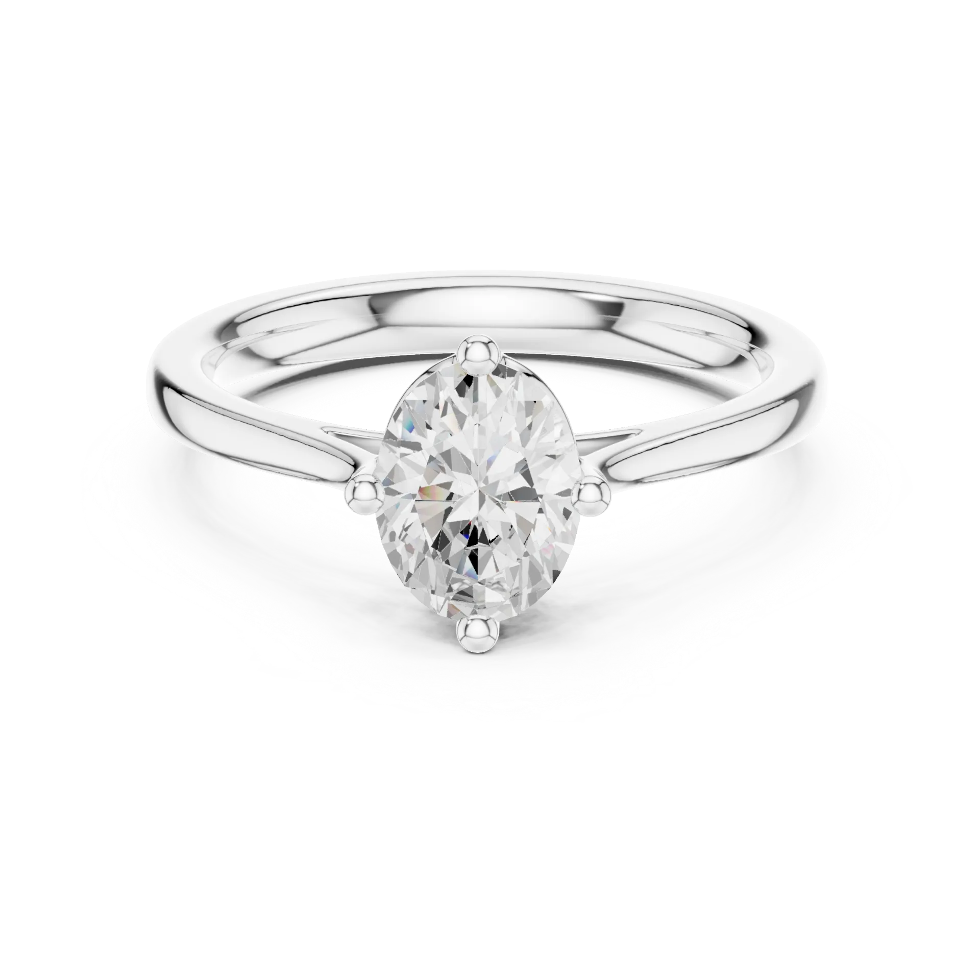 Elysian Oval Diamond Solitaire Ring