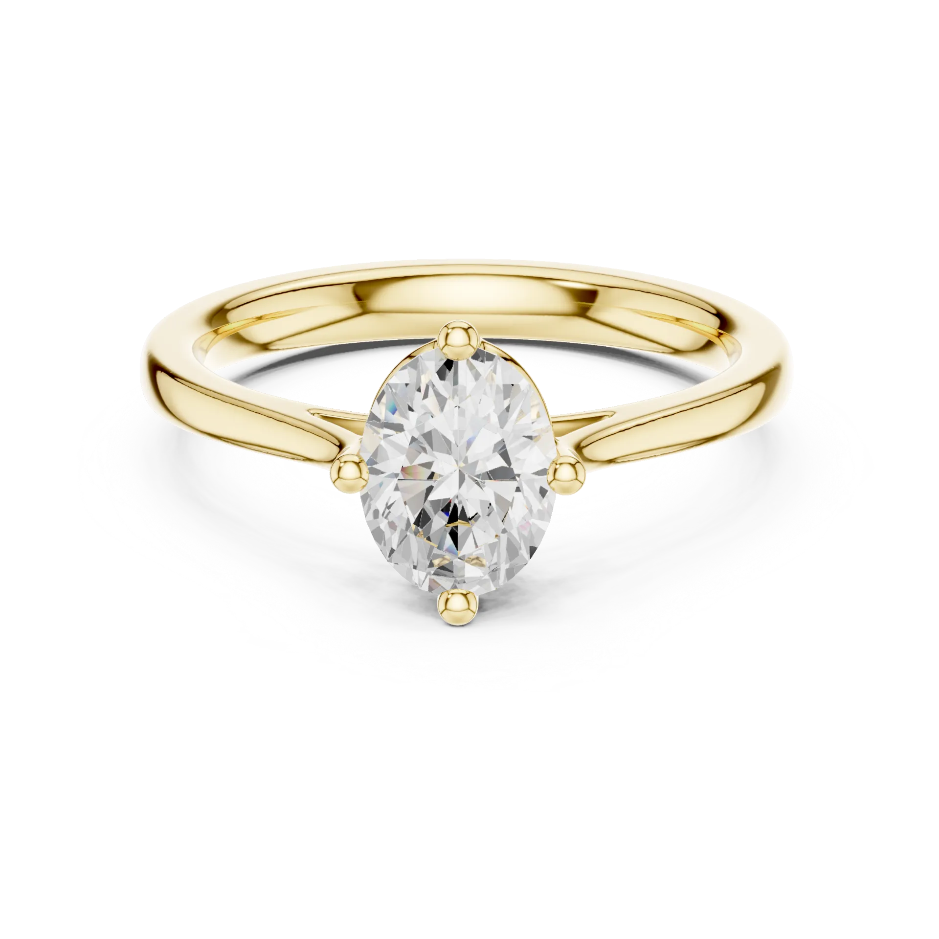 Elysian Oval Diamond Solitaire Ring