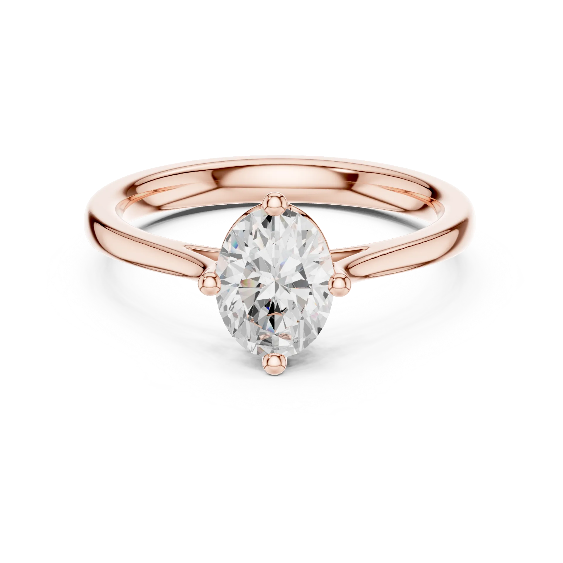 Elysian Oval Diamond Solitaire Ring