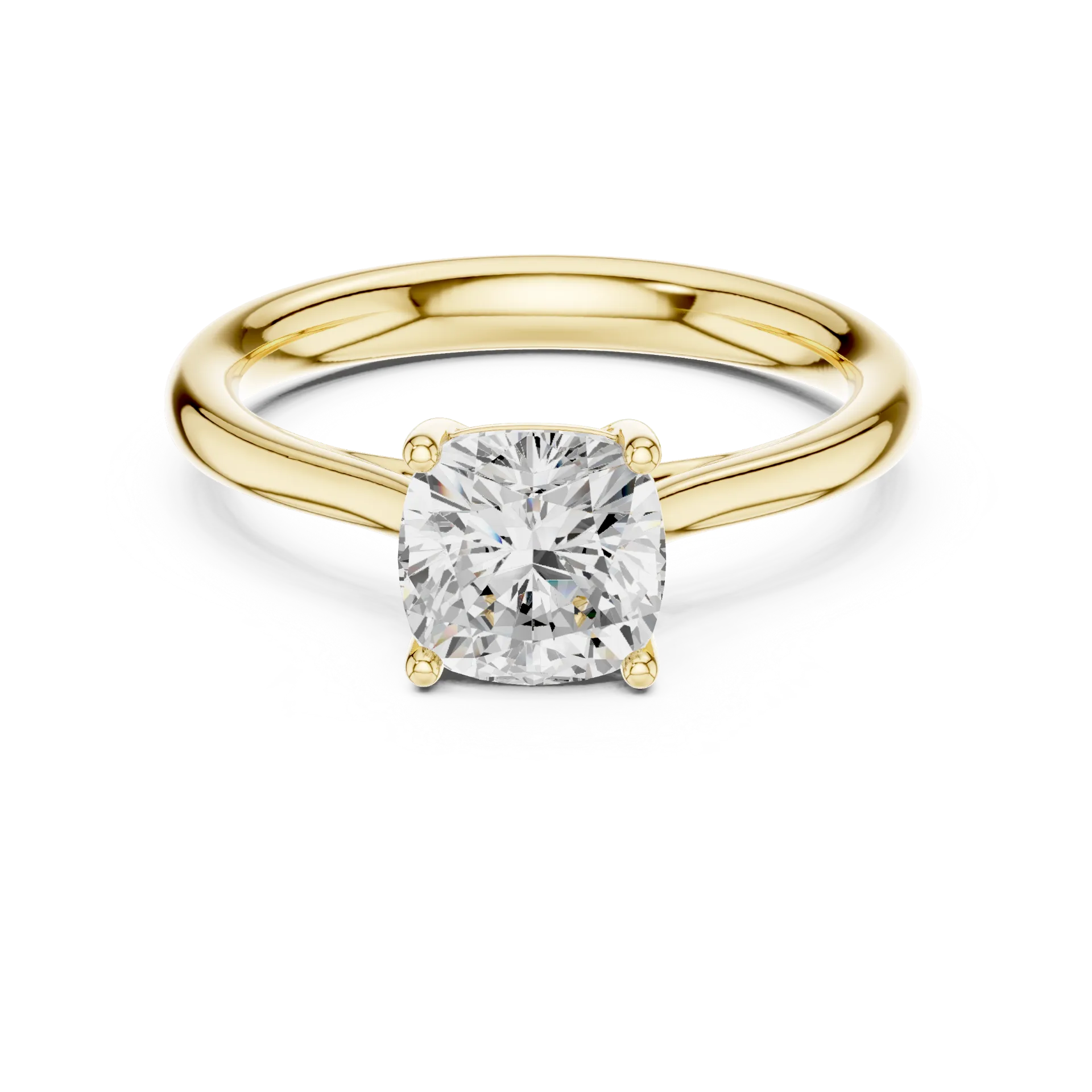 Opulent Cushion Diamond Solitaire Ring