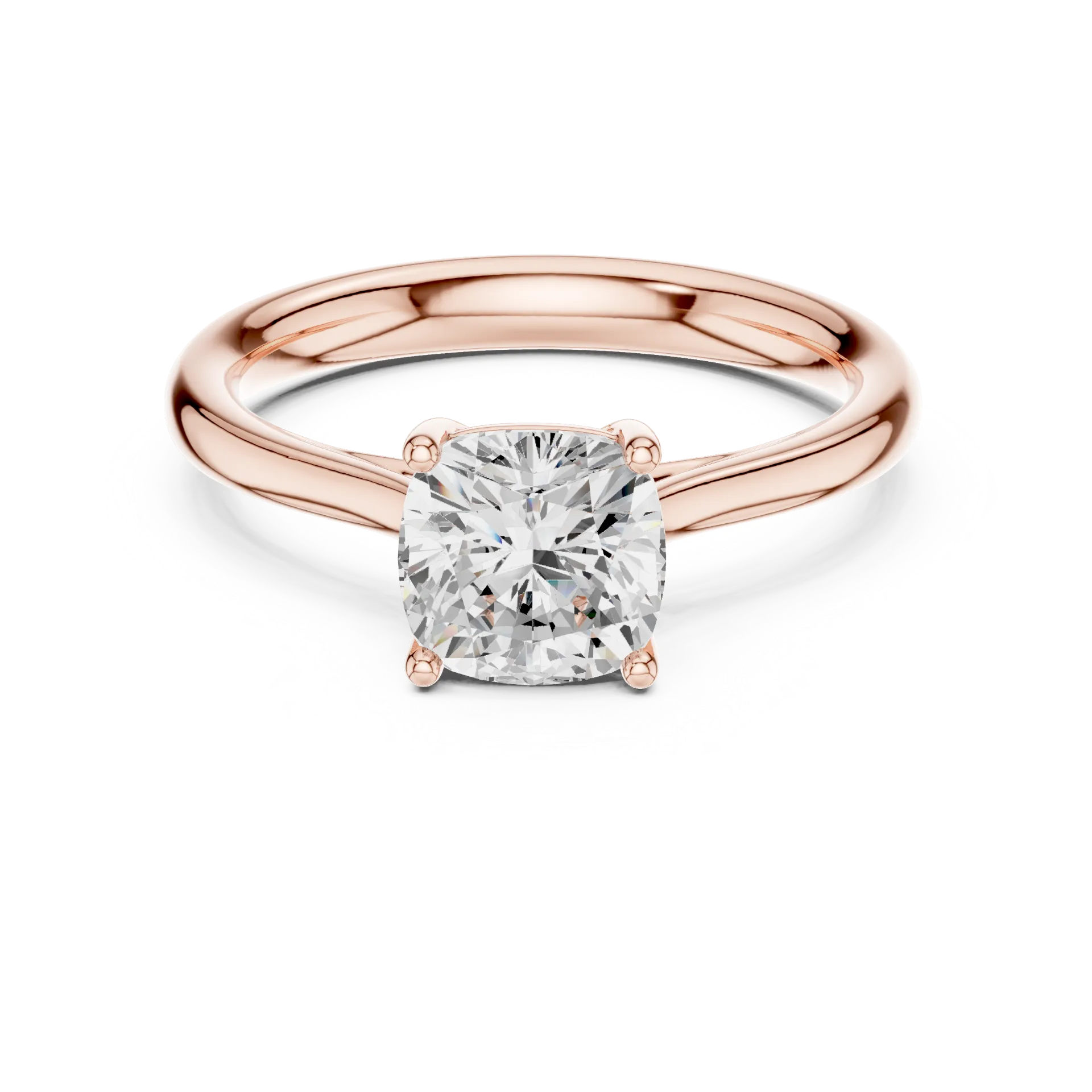 Opulent Cushion Diamond Solitaire Ring