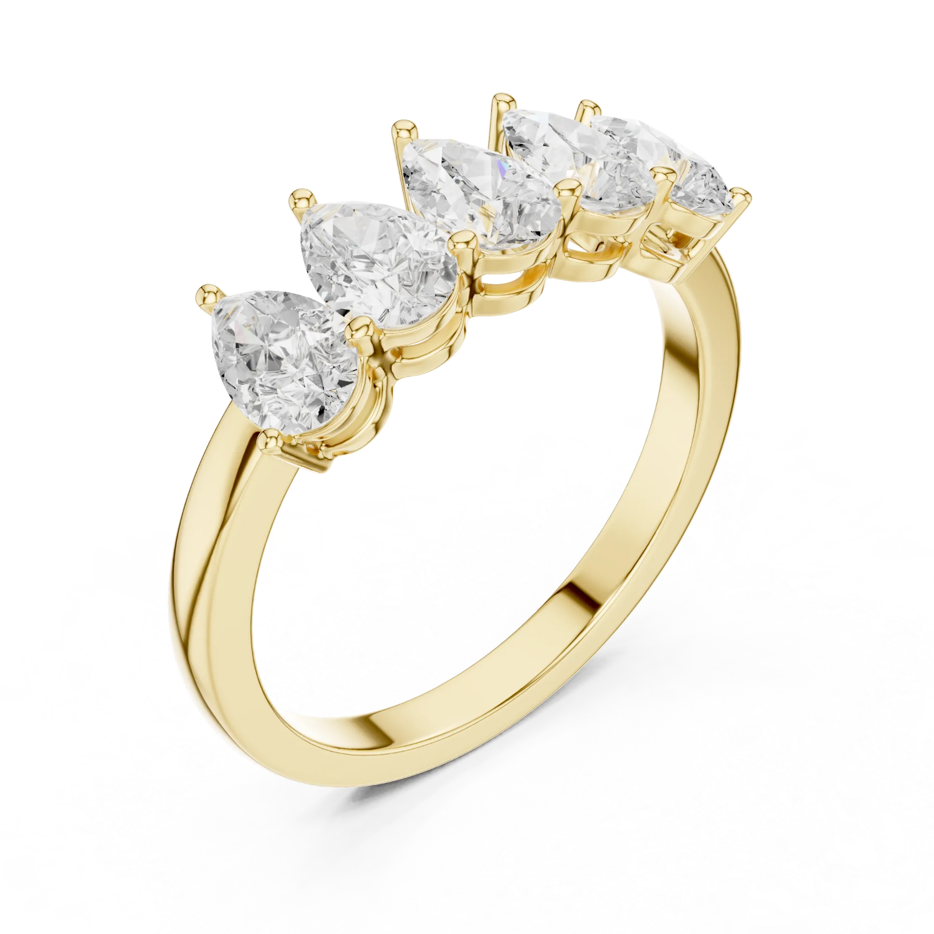 Cascading Teardrop Diamond Band