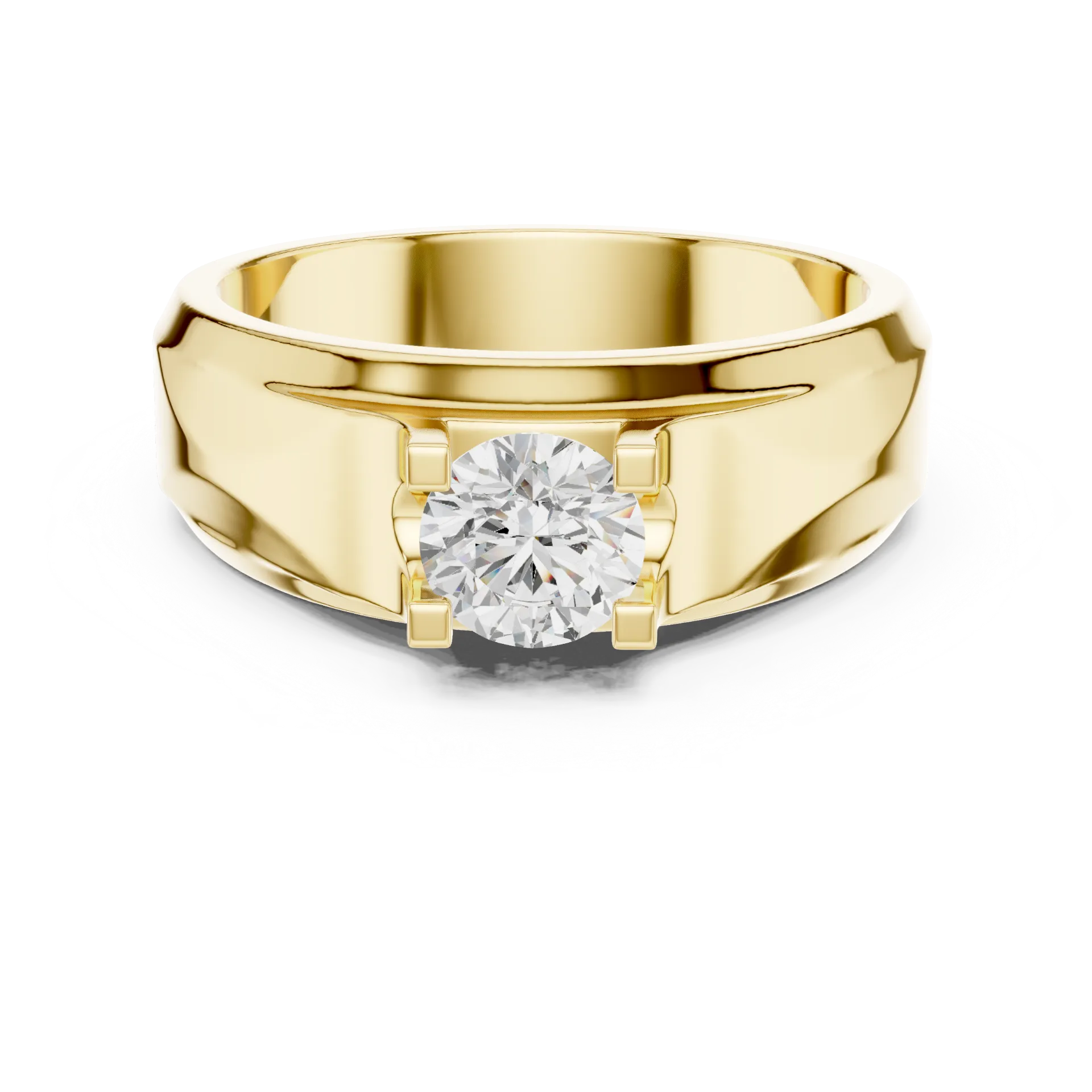 Ares Dual-Tone Solitaire Ring