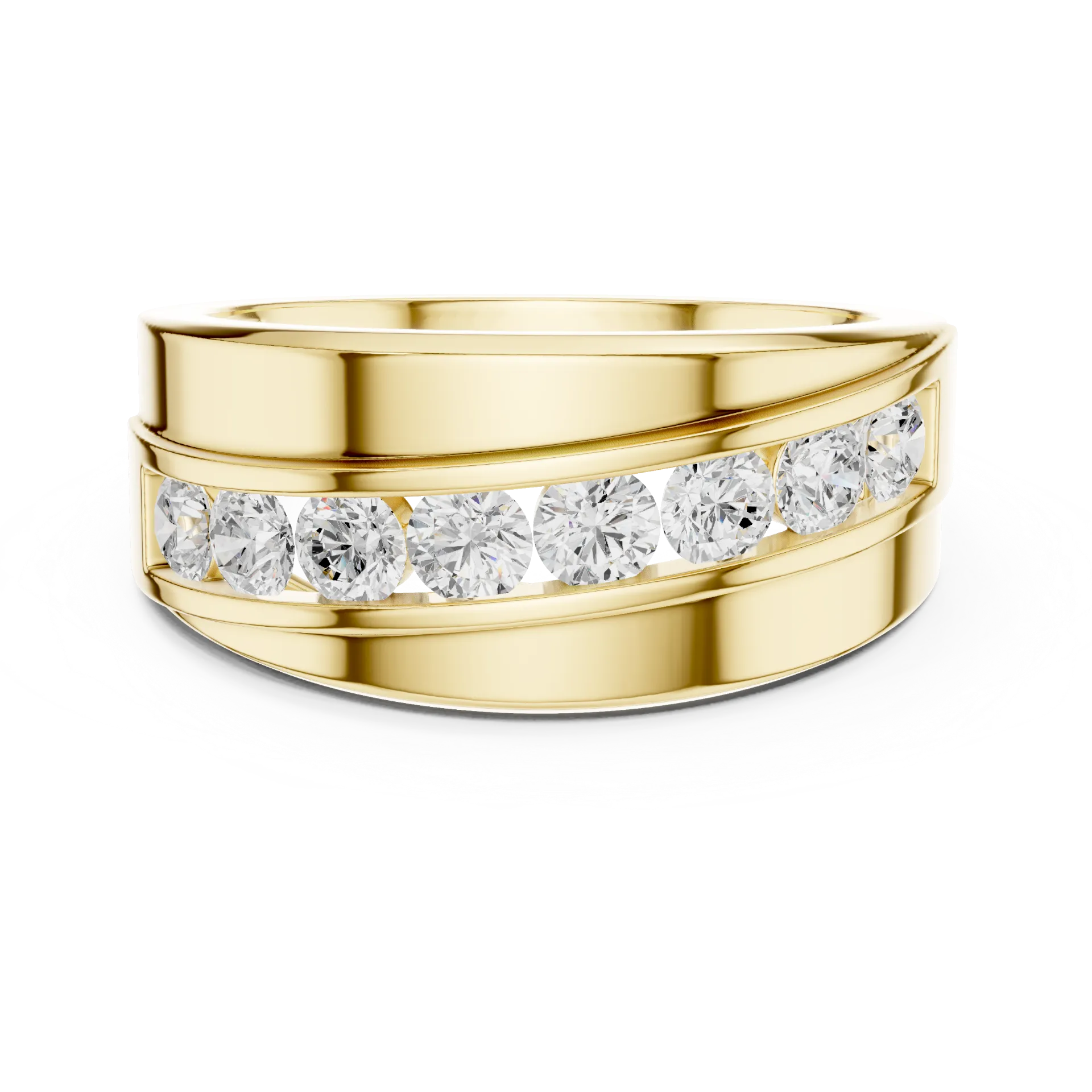 Wide Horizon Diamond Ring