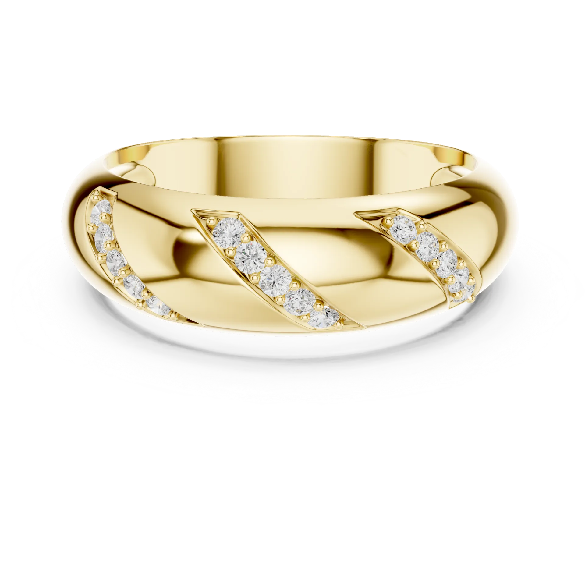 Fluid Wave Diamond Band
