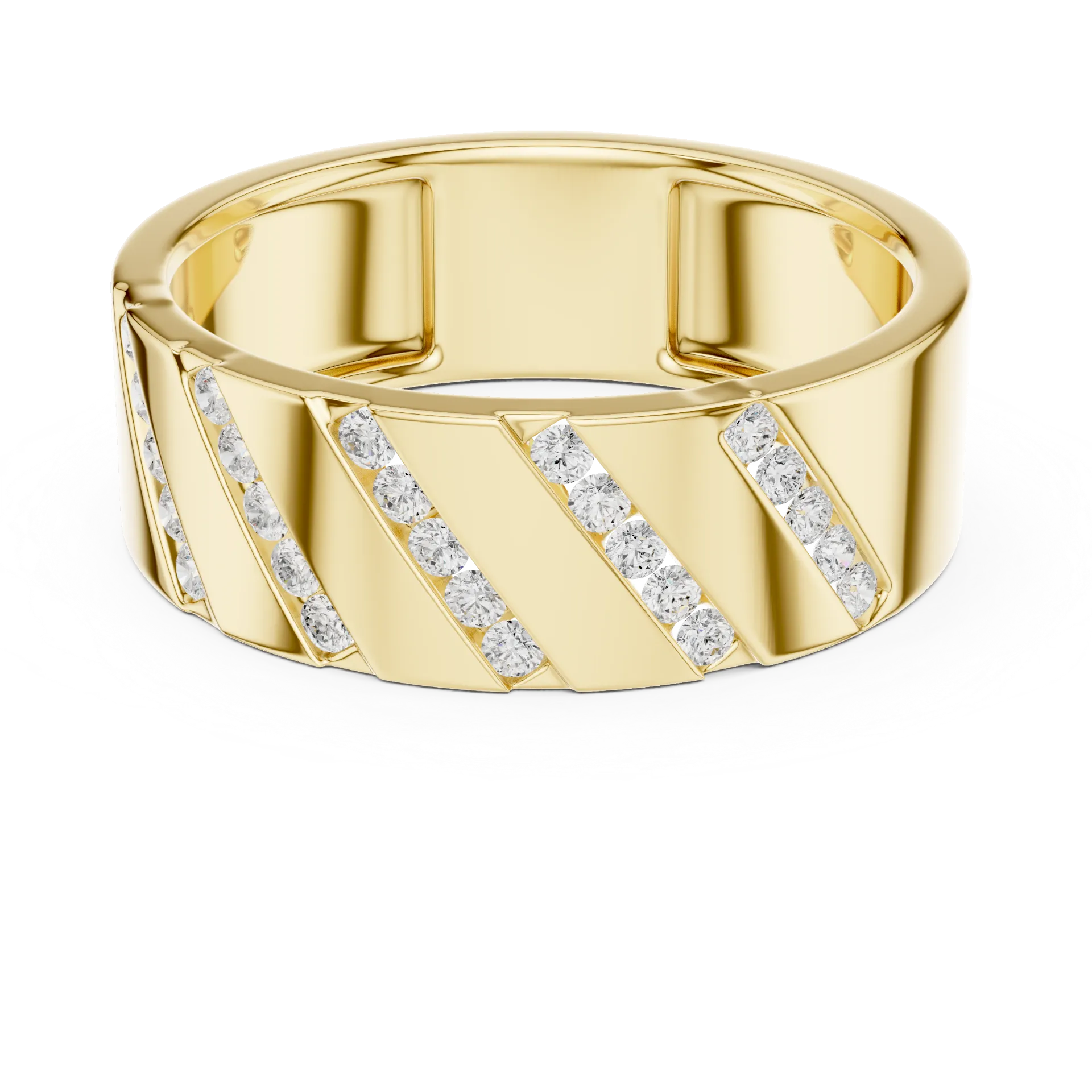 Parallel Channel Men's Ring